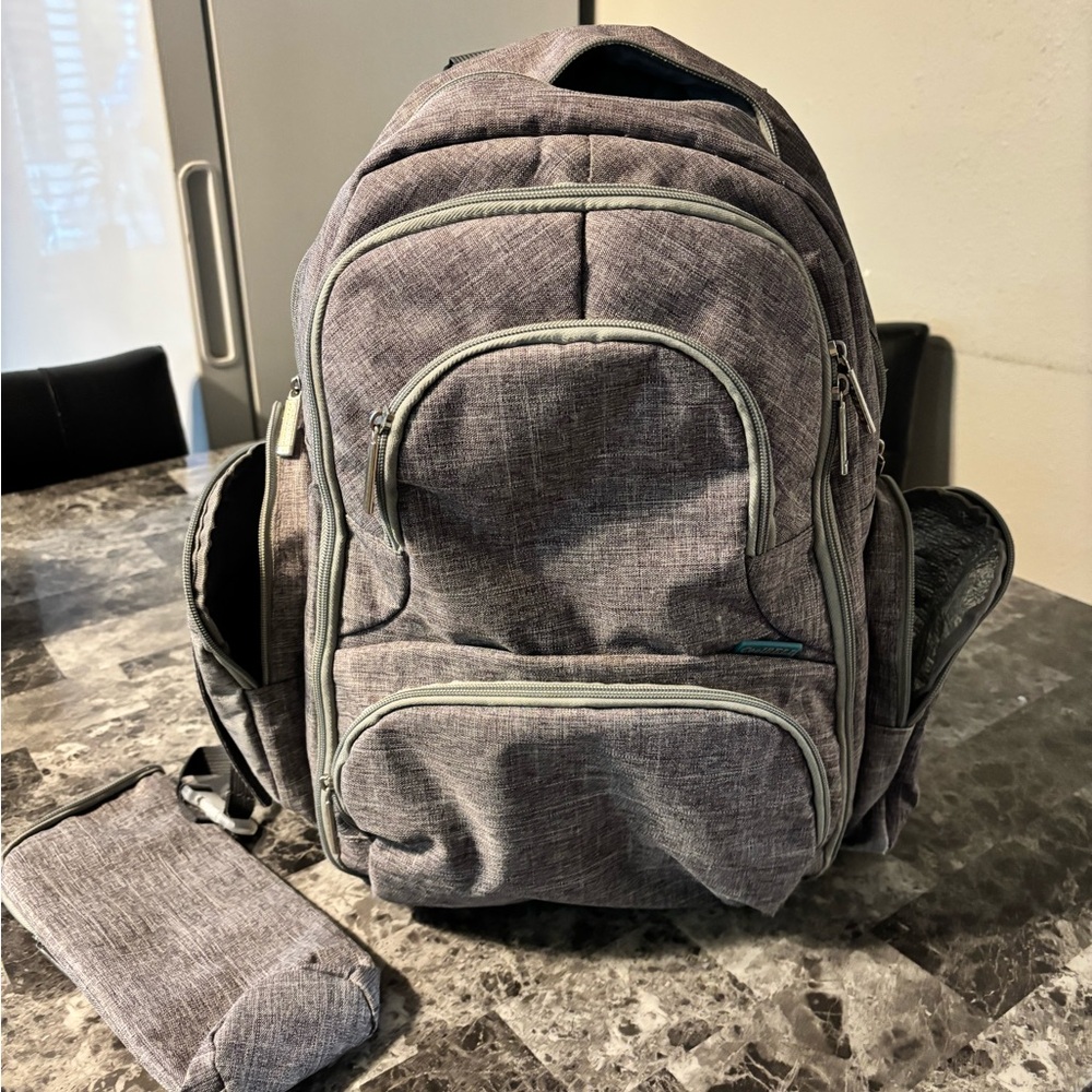 Stylish Gray Baby Bag Backpack